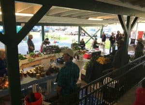 Cooper Center's Farmer's Market overview of stalls