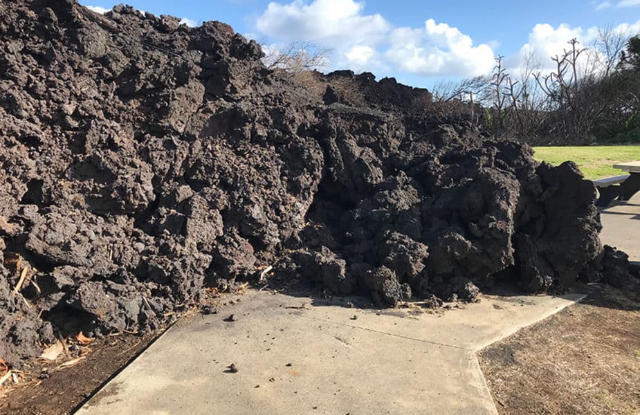 Lava at Isaac Hale Beach Park