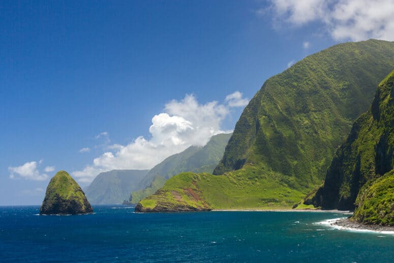 Cliffs at Island of Molokai