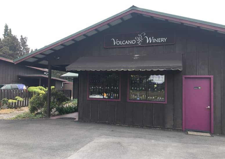 Front entrance to Volcano winery