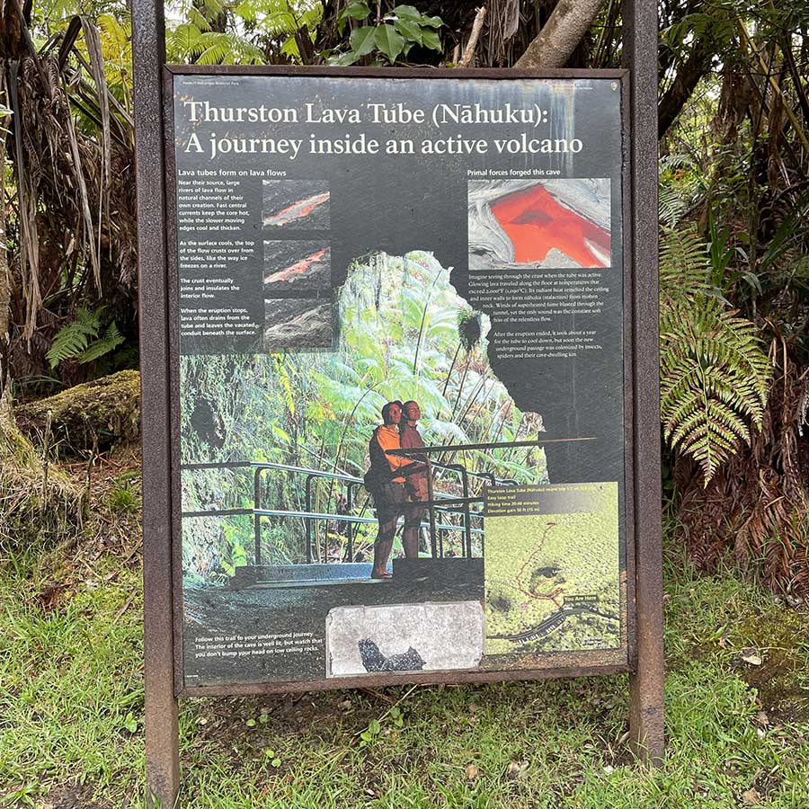 Thurston lava tube sign