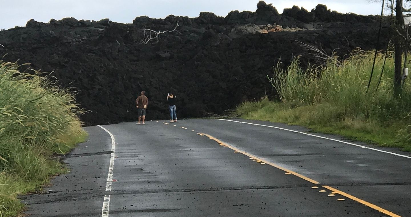 Volcanic rock formations in Pahoa, Hawaii