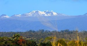 Snow-capped peaks of Mauna Kea on the Big Island of Hawaii