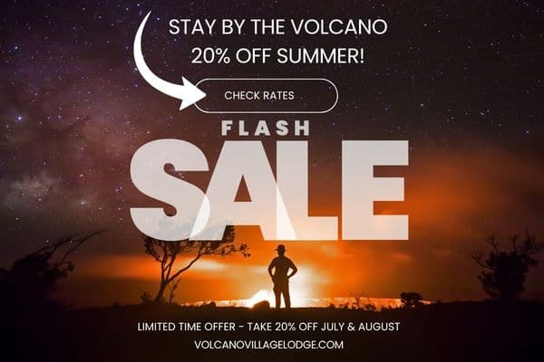 Promotional image for a summer sale offering 20% off stays for VVL