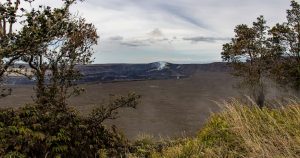 Kilauea Caldera and Halemaumau crater at Hawaii Volcanoes National Park